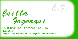 csilla fogarasi business card